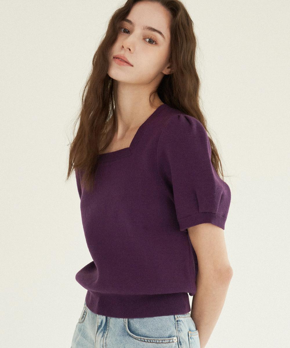 210 Edit Square Neck Puff Sleeve Knit_Ze2Sw642_Lpp Lpp/085