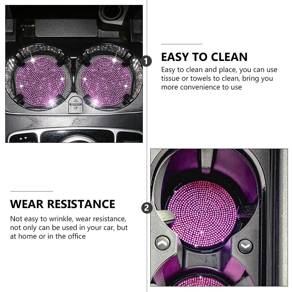 2 Peças Porta-Copos para Carro PVC Resistente Antiderrapante Porta-Copos de Água Porta-Copos de Carro com Design Brilhante Uso em Casa, Escritório, Veículo