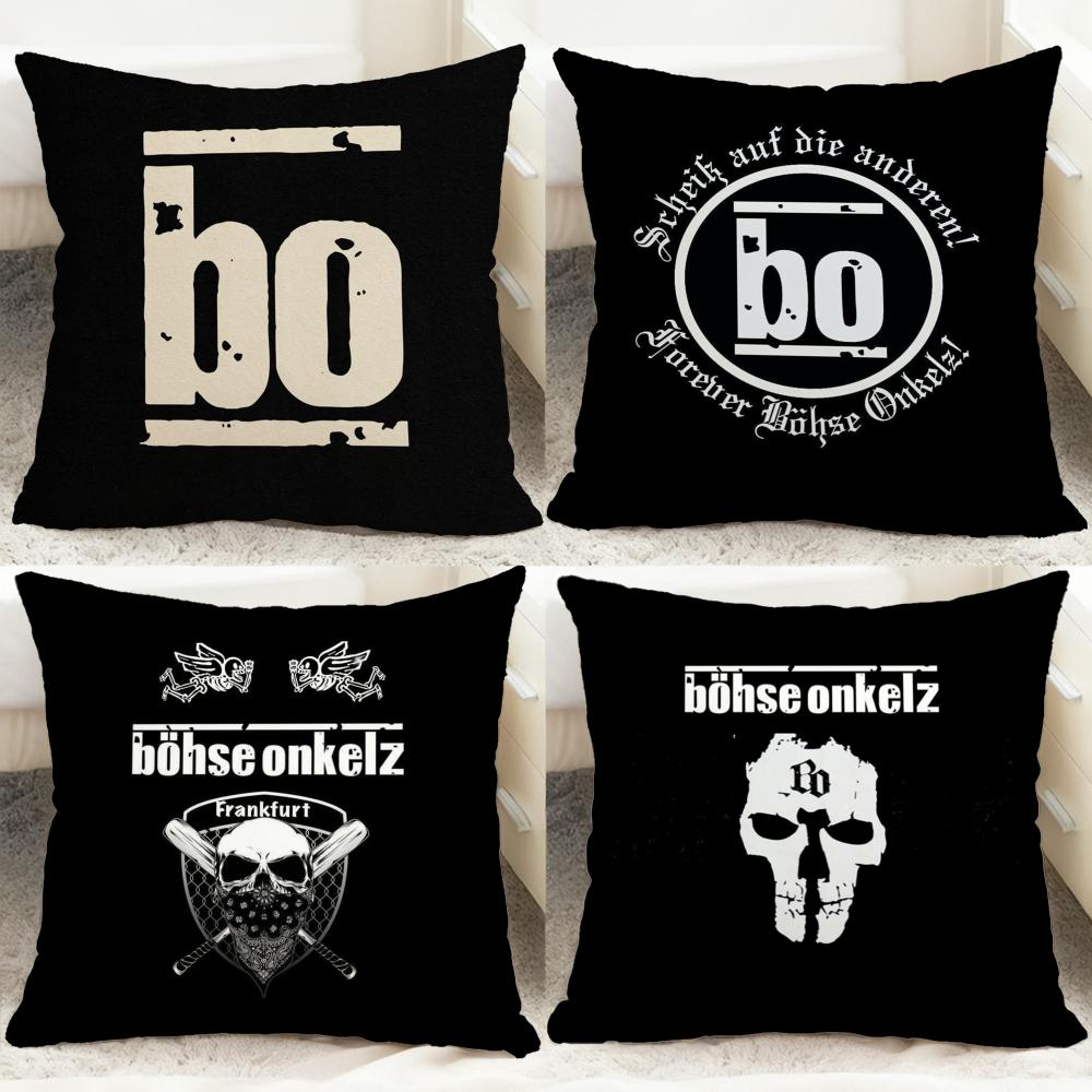 B-Böhse O-Onkelz Band Cushion Cover Comfortable Reversible Pillow Cover Ideal for Car Sofa Bedroom & Beyond