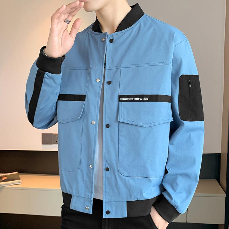 Men's jacket jacket spring and autumn new trend casual Korean version of handsome men's clothing versatile youth baseball uniform jacket