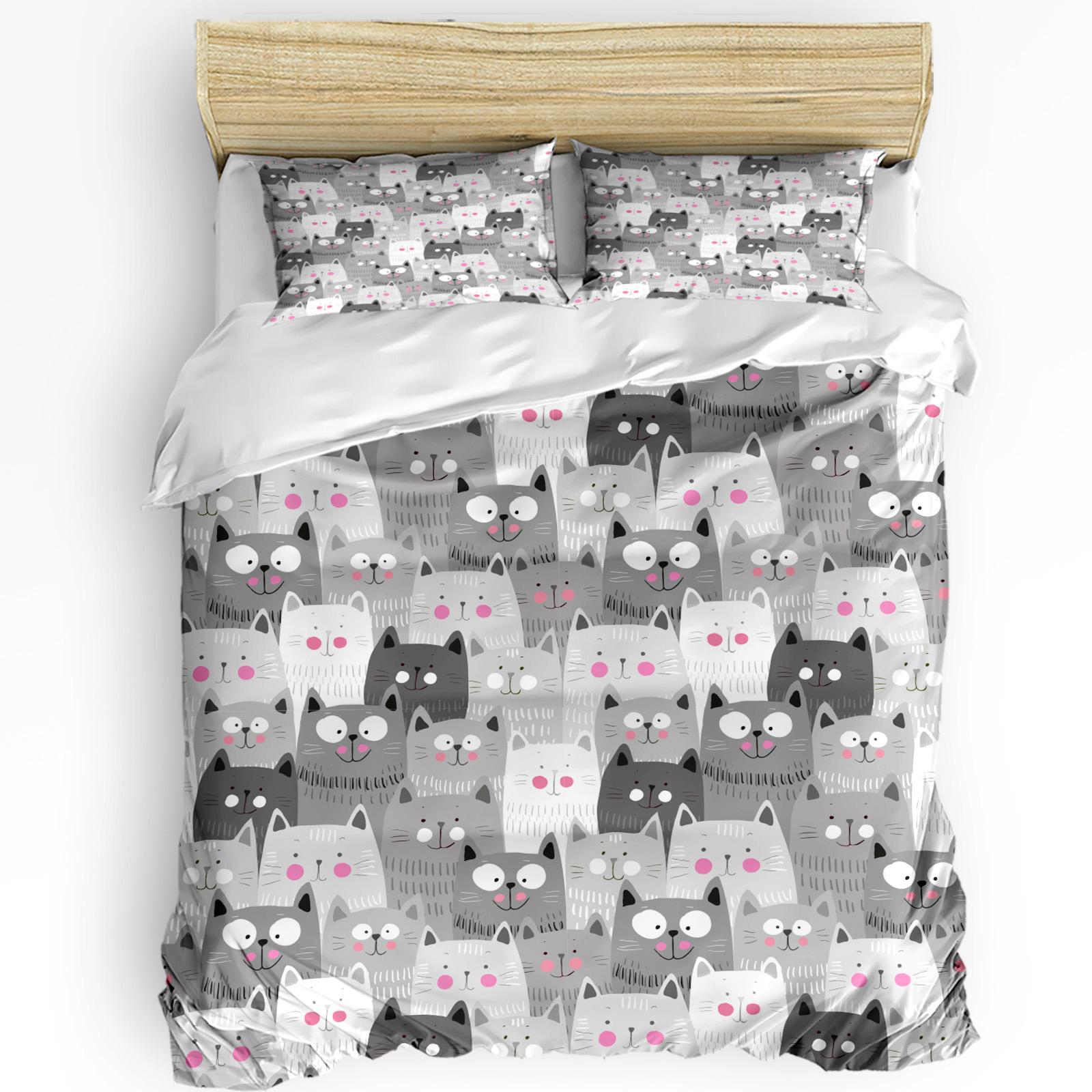 

Kawaii Stars Hippo Baby Cute Animal White 3pcs Bedding Set For Double Bed Home Textile Duvet Cover Quilt Cover Pillowcase EU single(135x200cm)