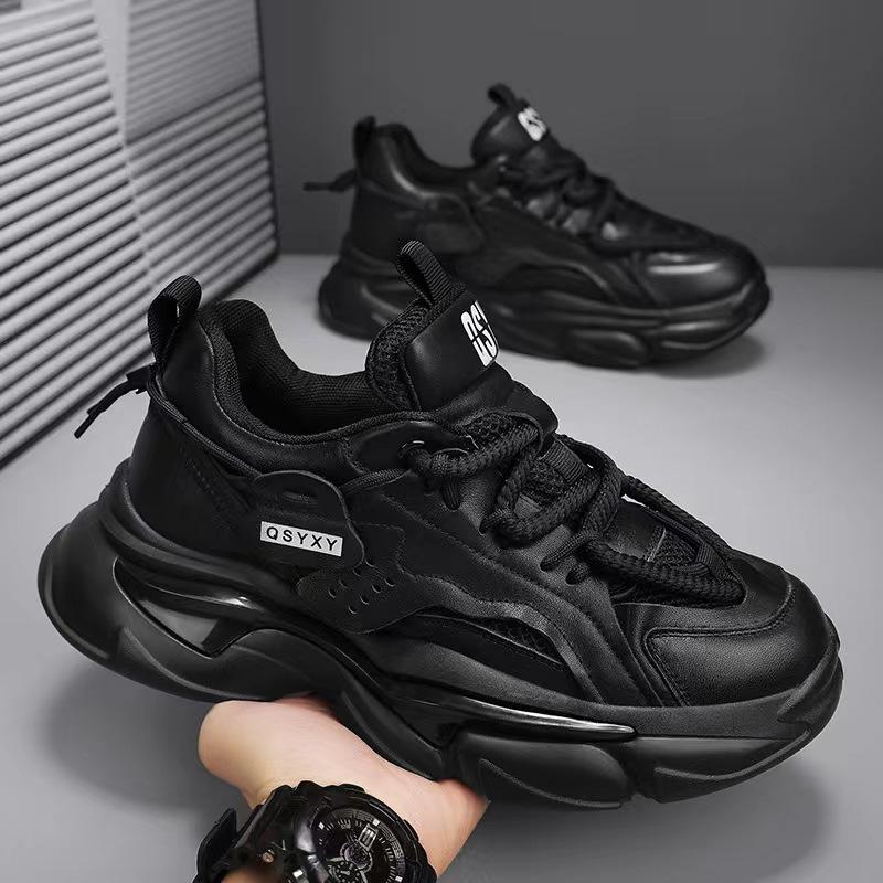 Men's shoes autumn 2025 new high-end breathable sports dad shoes dissolved men's platform work casual trendy shoes