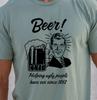 Beer! Retro Man Graphic T-shirt | Helping Ugly People Shirt, Funny Beer Tee