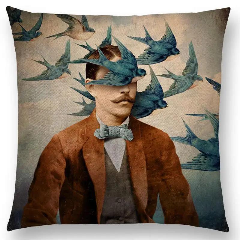 New Elegant Lady Lovely Girl Shakespeare Plays Fantasy Painting Heart Free Wish Sea Cushion Cover Sofa Throw Pillow Case