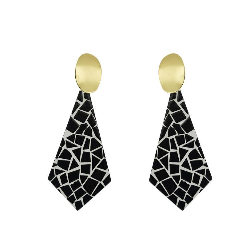 Orecchini Amore Floreali Graffiti Acrilici Orecchini Geometrici Orecchini a Bottone Rotondi Vintage Bohemien