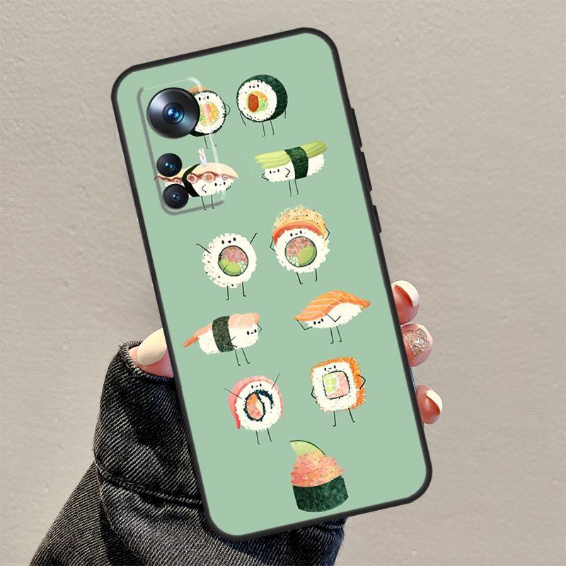 Kawaii Sushi Crowd For Xiaomi 13 12 Lite 11T 12T Pro 12X Phone Case For POCO F5 X3 X5 Pro M6 X4 F4 GT M5s F3