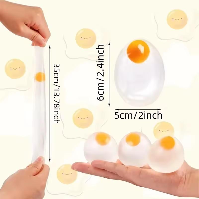Summer Taba Squishy Egg Yolk Egg Pinch Ball Silicone Water Ball Stress Resistant Transparent Bubble Squeeze Toy Kids Gift