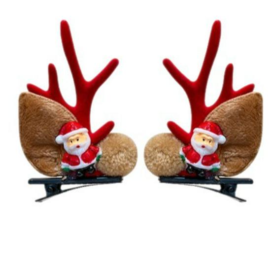Mori Style Reindeer Antler Hair Clips for Adults - Festive Christmas Party Accessories