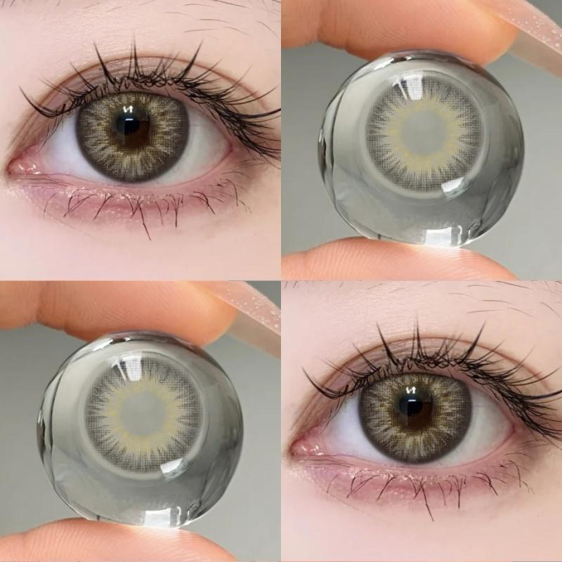 FUNSACHY 1 Pair Color Contact Lenses For Eyes Natural Gray Blue Beautiful Pupil Soft Natural Accessories Yearly Cosmetic Pupils