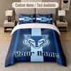 Conjunto de Roupa de Cama Personalizado Padrão Warrington Wolves, Imprimir Nome Texto 1 Capa de Edredom mais 2 Fronhas Têxtil para Casa