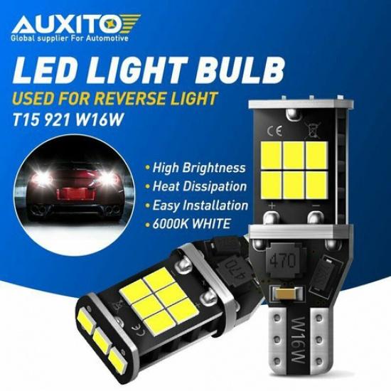 

2PCS 921 912 LED Reverse Light Canbus Error Free T15 Car Backup Bulb White LN