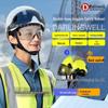 CE Anti-Smash Construction Safety Helmet with Dual Goggles, ABS Material, National Standard