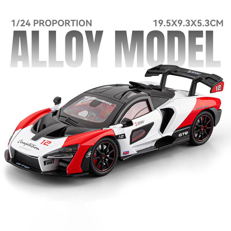 1/24 McLaren Senna GTR 2025 Alloy Model Car Toy Diecasts Metal Casting Sound and Light Car Toys for Children Vehicle