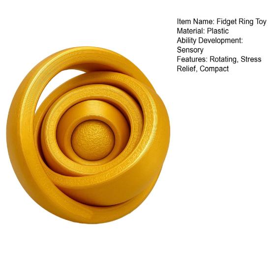 Fidget prsten pro dospělé a teenagery, rotující antistresový spinner pro soustředění