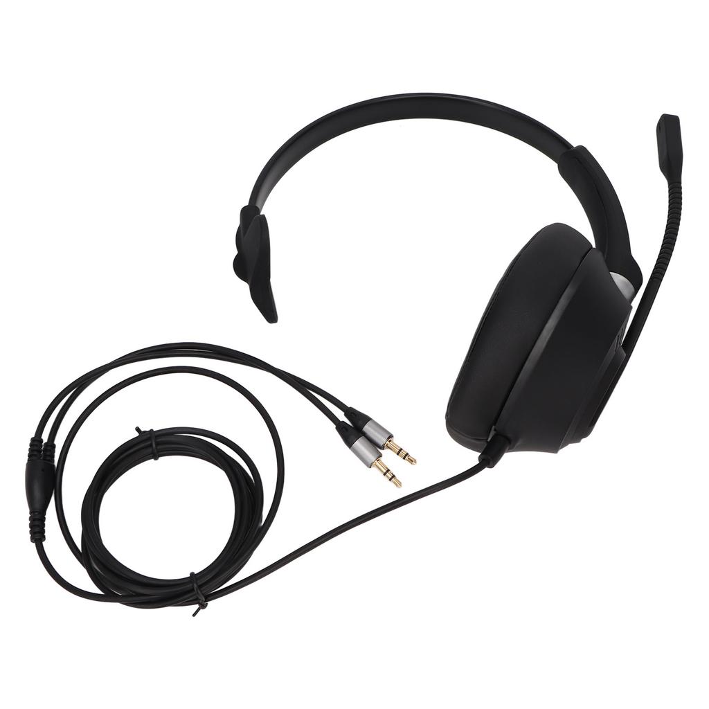 3.5mm Communication Headset ENC Noise Cancellation Corded Monaural Headset with HD Mic for PCs
