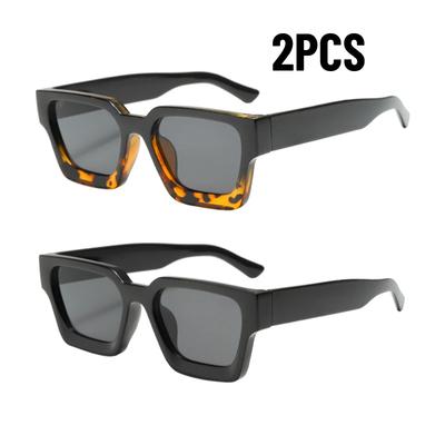 1PCS Fashion Square Women Luxury Sunglasses Retro Brand Designer Leopard Blue Green Sun Glasses UV400