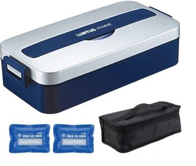 Lancheira Inteligente Asvel Lantus com Bolsa Térmica e 1 Bolsa Prateada MC-800C, Camada,