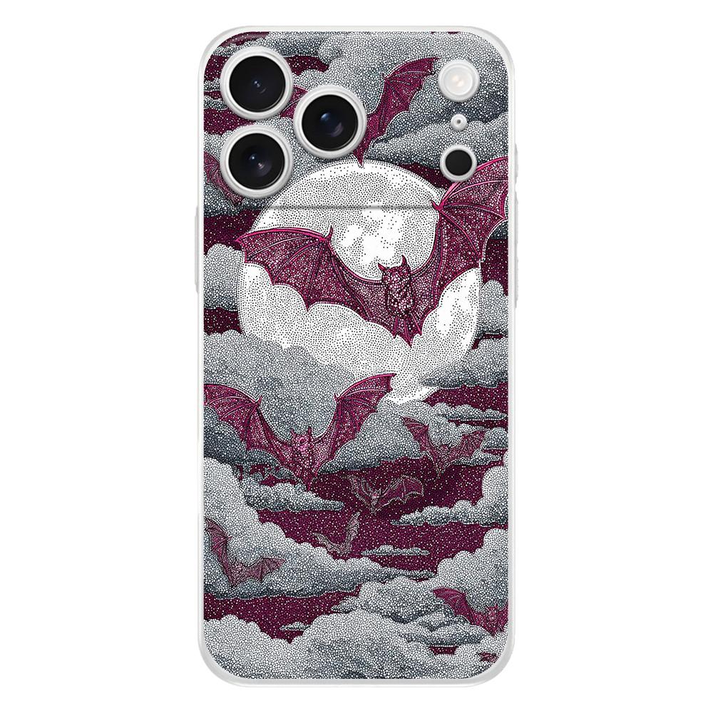 Weiche Handyhülle für iPhone 17 Air 16E 16 11 15 14 Pro MAX 12 13 7 8 Plus SE Osterhülle Schutz Goth Vampir Fledermaus Tier