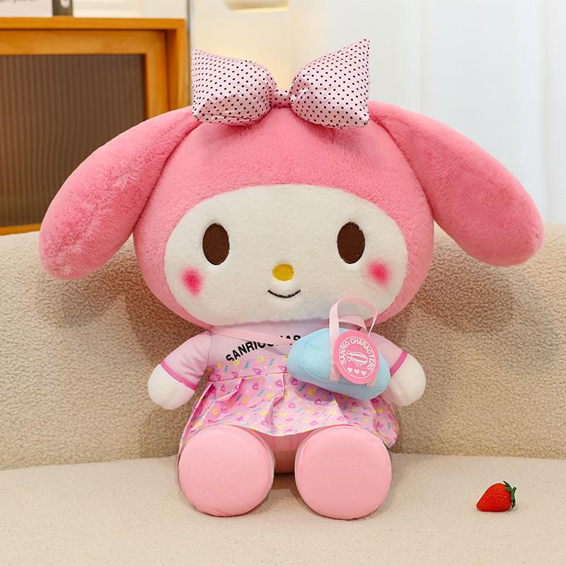Мягкий плюшевый рюкзак Sanrio Kuromi из хлопка с наполнителем из полипропилена — игрушка для детей и коллекционеров. Melody,45cm