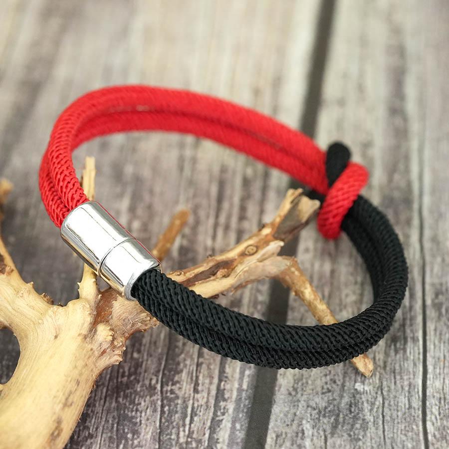 

New 9 Styles Classic Contrasting Concentric Knot Rope Bracelet Men Women Distance Attract Magnetic Clasp Valentine Braclet Joias 20.5cm 8.1Inch