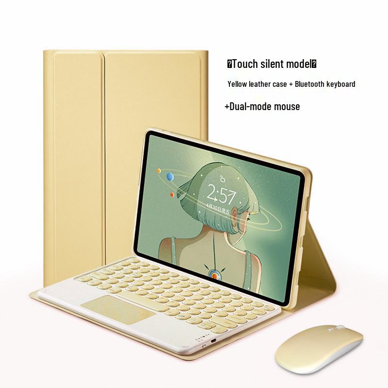 Xiaomi 7 Tablet-Hülle mit Tastatur: Magnetisches Leder, Stille Silikonhülle für Redmi 5/6 Pro