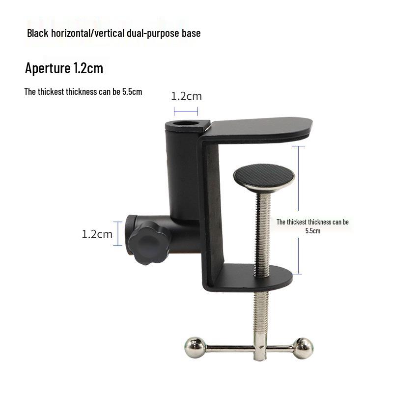 Verstellbare Aluminium-I-Träger-Tischleuchte mit Klemme und Tigermaulklemme