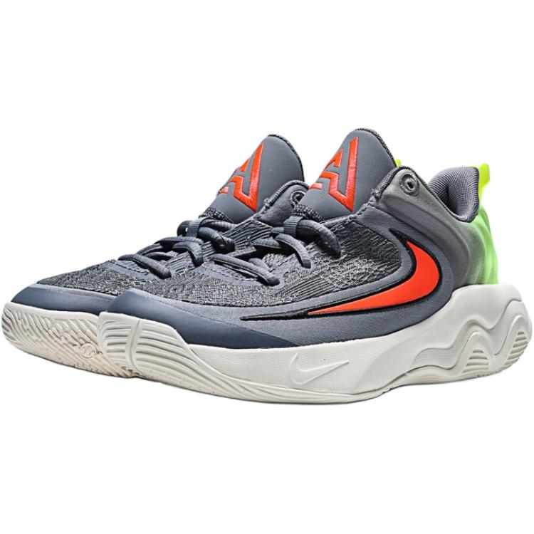 Nike Giannis Immortality 4 Low top Children's Basketball Shoes Gray Green Orange Kids' IH7664-500