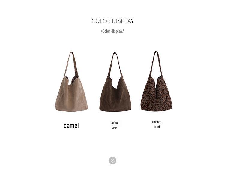 2025 Leopard Print Women's Large Capacity Korean-Style Autumn/Winter Tote Bag