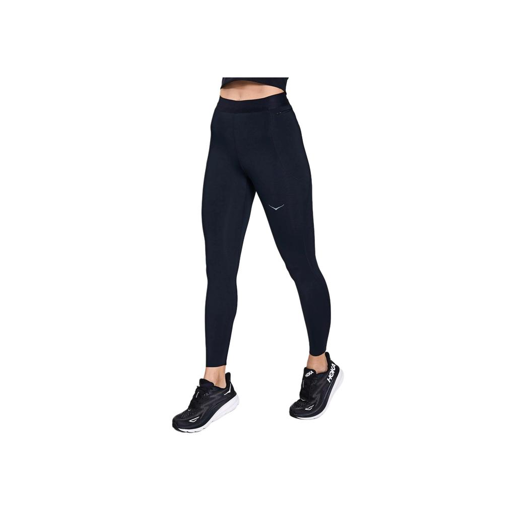 Hoka One One Novafly Run Tight 25" Breathable Slim Fit Mid Rise Sports Pants Women bottoms Black 1141743-BLK