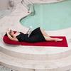 Flocked PVC Inflatable Beach Mat 63" Waterproof Poolside Lounger With Pillow Sunbathing Compact Travel Sleeping Pad For Adults