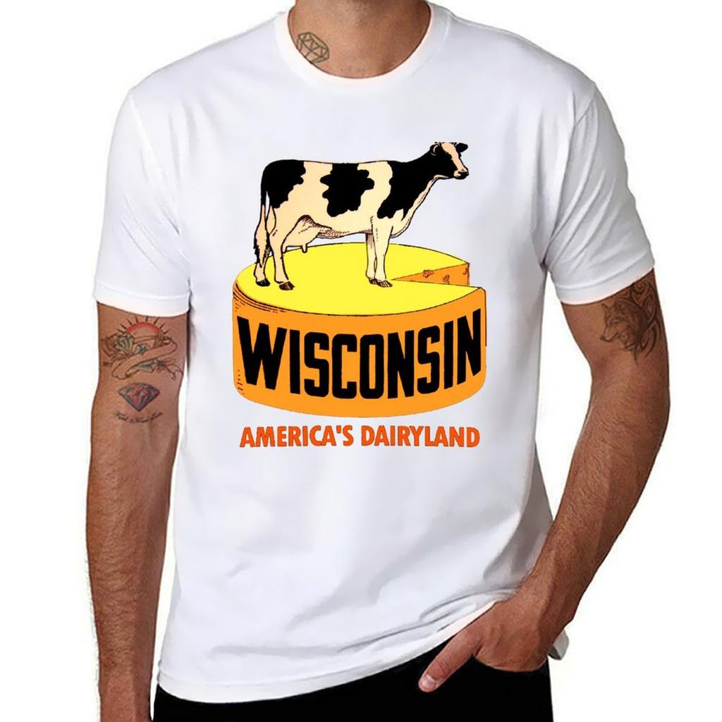 Wisconsin State Vintage Travel Decal TShirt man t shirts for men casual t shirt personalised TShirt