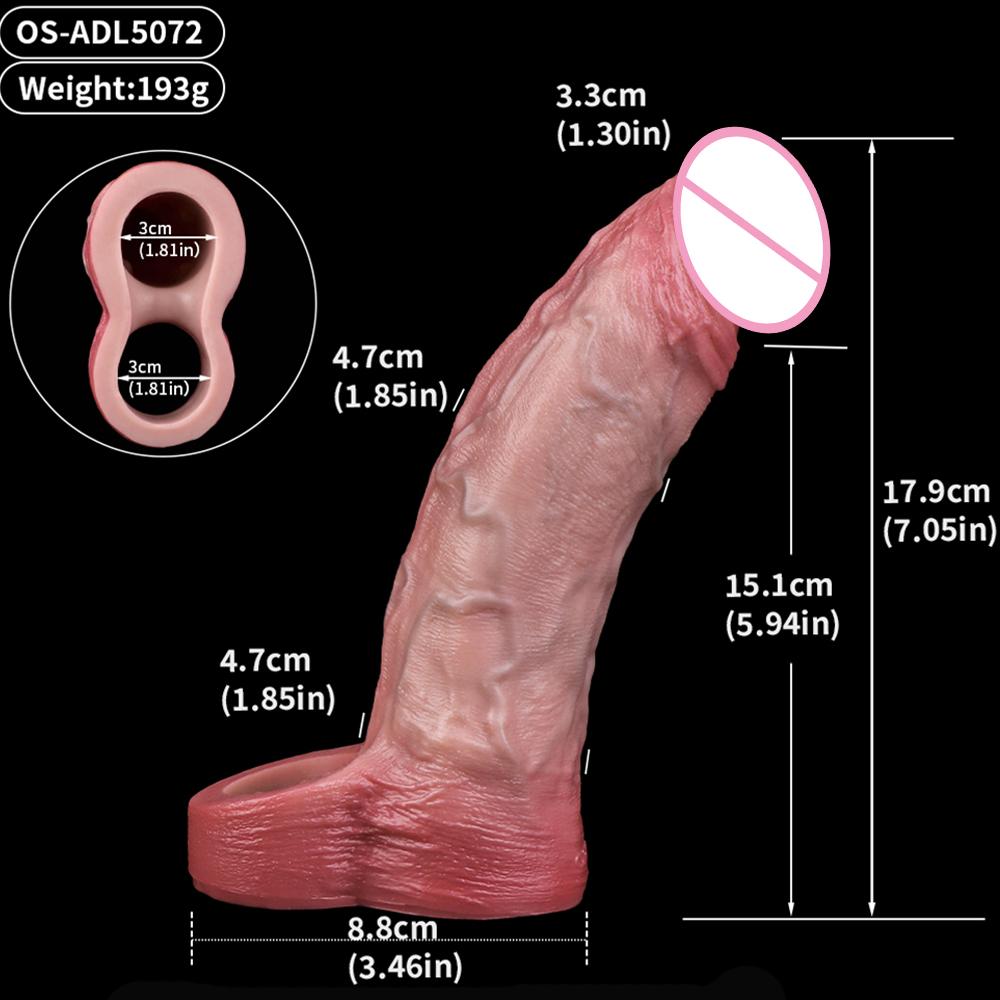 SXXY Multi-Types Skin Touch Hollow Dildo Silicone Male Dick Extender Realistic Delay Ejaculation Sex Toys For Men 18+ Couple Sex