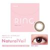[30-piece Box of Colored Contact Lenses] WAVE 1-Day UV Ring Plus Natural Veil [BC] 8.7 [PWR] -1.75