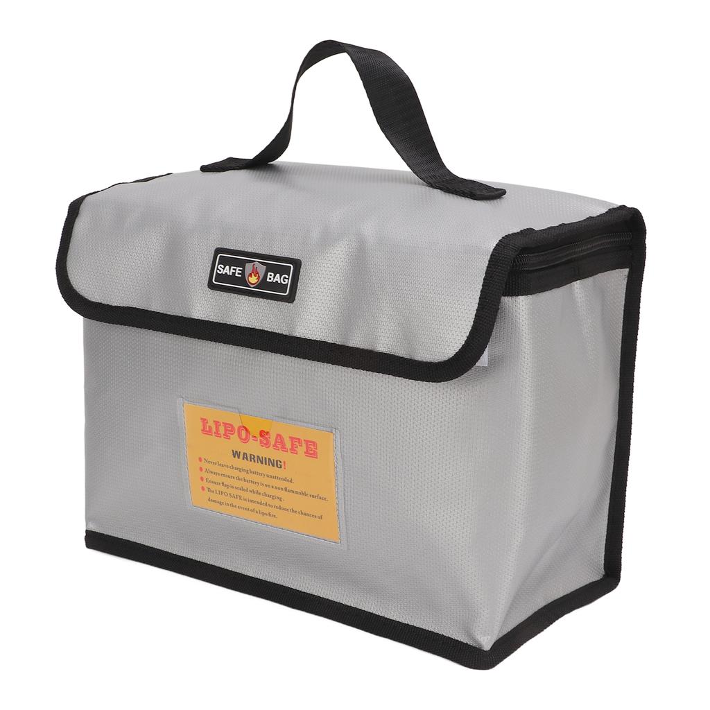 Lithium Battery Explosion Proof Bag Zipper Closure Portable Fire Roof Battery Protective Storage Pouch