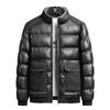Veste tendance en cuir et coton pour homme 2023: Manteau d'hiver épaissi pour jeunes et adultes d'âge moyen