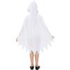 Children's White Luminous Ghost Skull Halloween Costume Cape