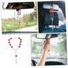 ETHZZLE Mirror Decor Car Men Women Decor Rosary Beads Catholic Auto Rosary for Rearview