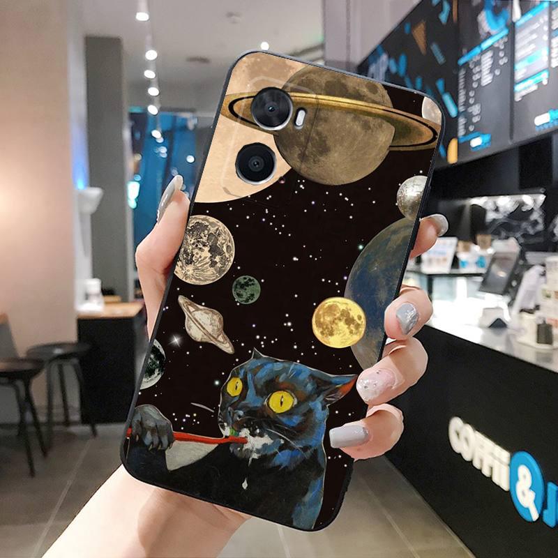 Art Cat Phone Case For OPPO Realme 10 Pro Plus GT 2 Pro X2 Pro XT C25S 8 7 6 Pro 6i GT Master C3 C21 C21Y X3 SuperZoom