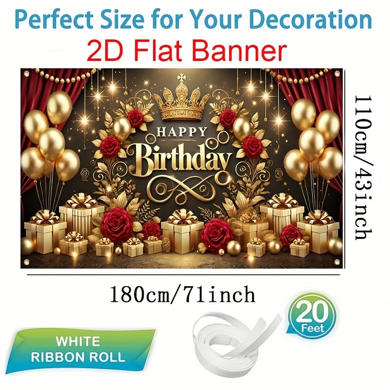 1Pcs Golden Rose Balloons Gift Boxes Decoration Background Birthday Backdrop Decorations For Photo Studio Photo Booth Party
