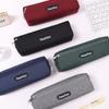 Canvas Pencil Bags Solid Color Stationery Pouch Modern Pen Storage Bag  for Student Kids