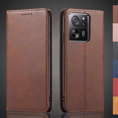 Magnetic Attraction Leather Case for Xiaomi 13T / Xiaomi Mi 13T Pro Holster Flip Cover Case Wallet Phone Bags Fundas Coque