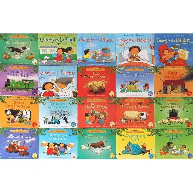 20 Books/set Kids Usborne Picture Books Famous Story English Book Parent Child Reading