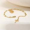 Stylish Rosary Beaded Bracelet Vintage Charm Bracelet Suitable for Women Featuring Vintage Minimalist Snake Chain