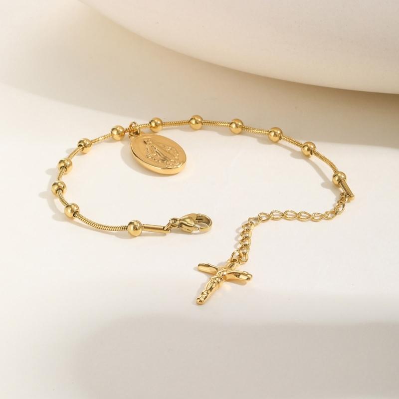 Stylish Rosary Beaded Bracelet Vintage Charm Bracelet Suitable for Women Featuring Vintage Minimalist Snake Chain