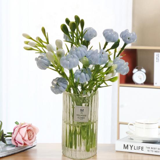 1:6 1:12 Fiori in Miniatura per Casa delle Bambole con Vaso Bouquet per Casa delle Bambole Accessori Mini Arrangement Floreale Giocattolo Micro Paesaggio Decorazione Soggiorno