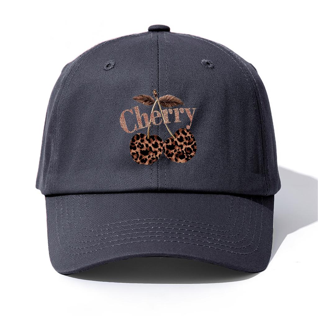 1pc CHERRY Print Baseball Cap for Adults, Minimalist Retro Style Casual Soft Adjustable Dad Hat, Perfect As Gift