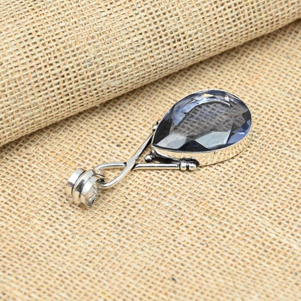 Tansanit Edelstein 925 Sterling Silber handgefertigter Schmuck Damen Anhänger