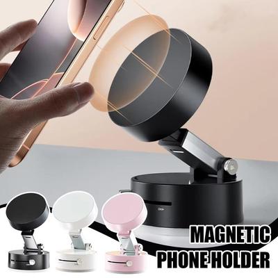 Double-sided Vacuum Magnetic Car Mounted Adsorption Bracket Lazy Multifunctional Foldable Phone Holder For Iphone Smartphone