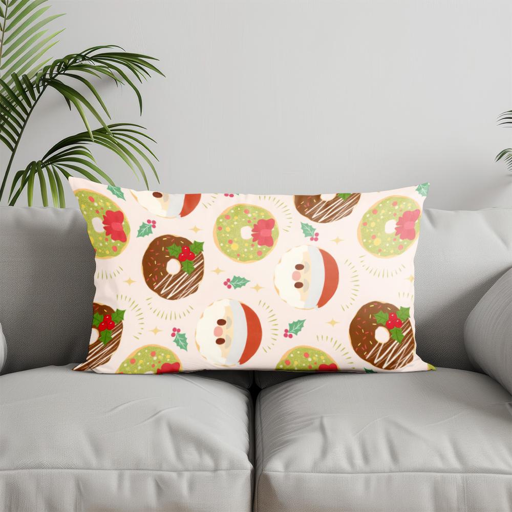 Home Decor Fresh Vegetable Pattern Cushion Suitable For Sofa Bedroom Car Pillow Cover Cushion Rectangular Back Cushion