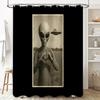 Alien Shower Curtain Space Galaxy Horror Film Cosmic Decor Bathroom Set Vintage Sci Fi Home Decor Wall Art